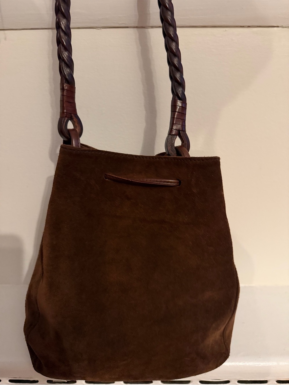 Authentic Ralph Lauren Collection Brown Suede Bucket Bag - Picture 5 of 9